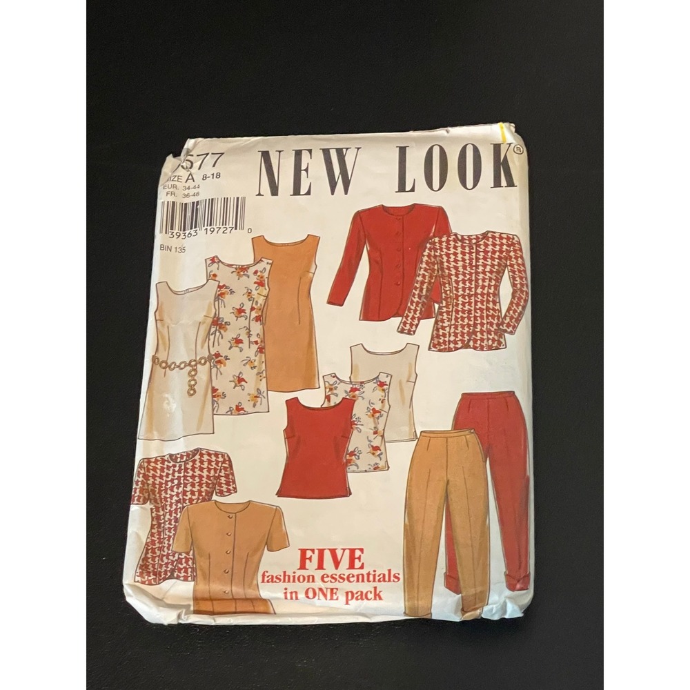 00343 0 New Look Sewing Pattern 6577‎ Size A (8-18) Five Fashion Essentials
